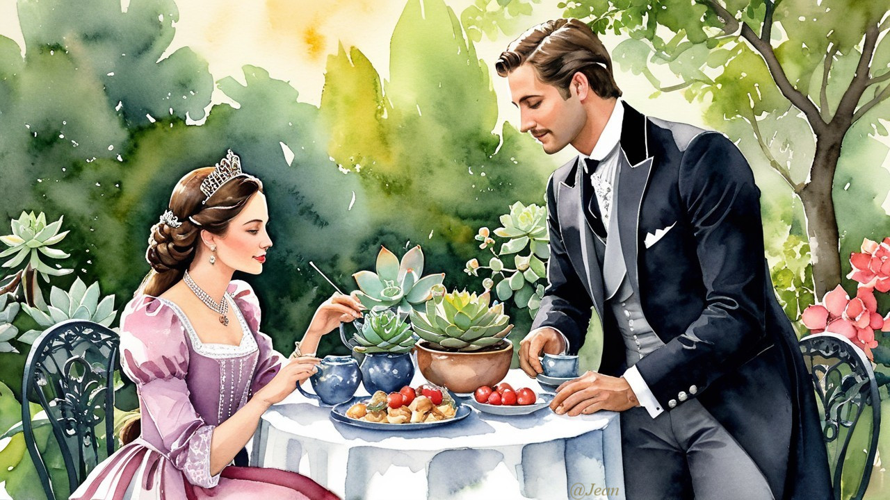 Elegant Afternoon Tea in a Lush Garden Setting