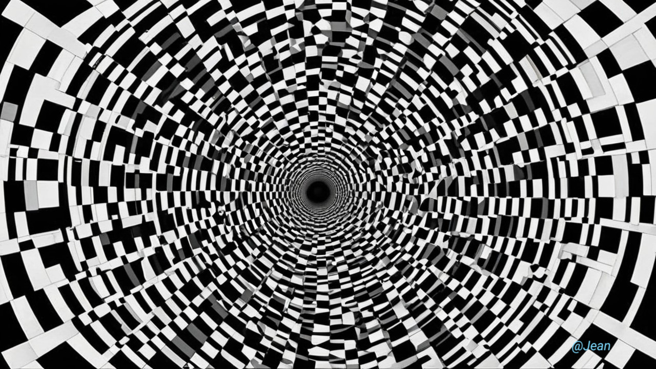 Mesmerizing Black and White Spiral Illusion
