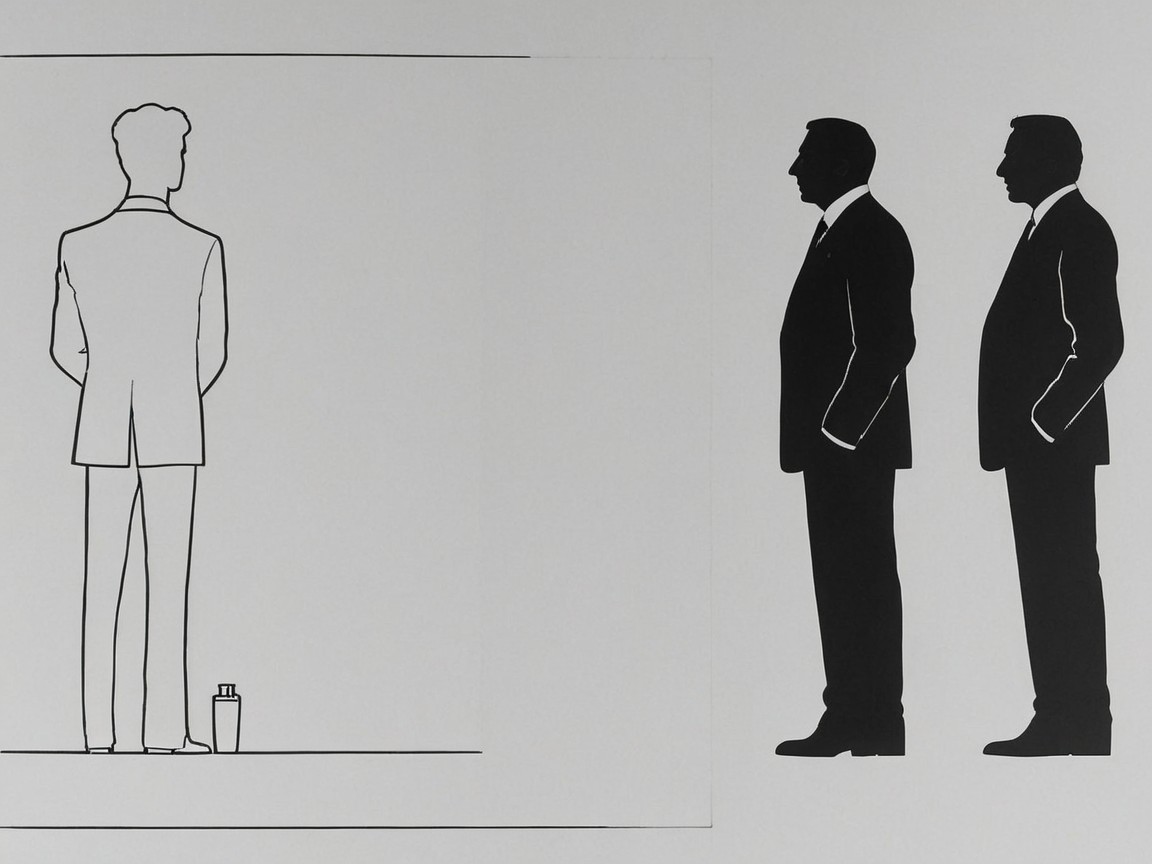 Minimalist Design with Black and White Figures