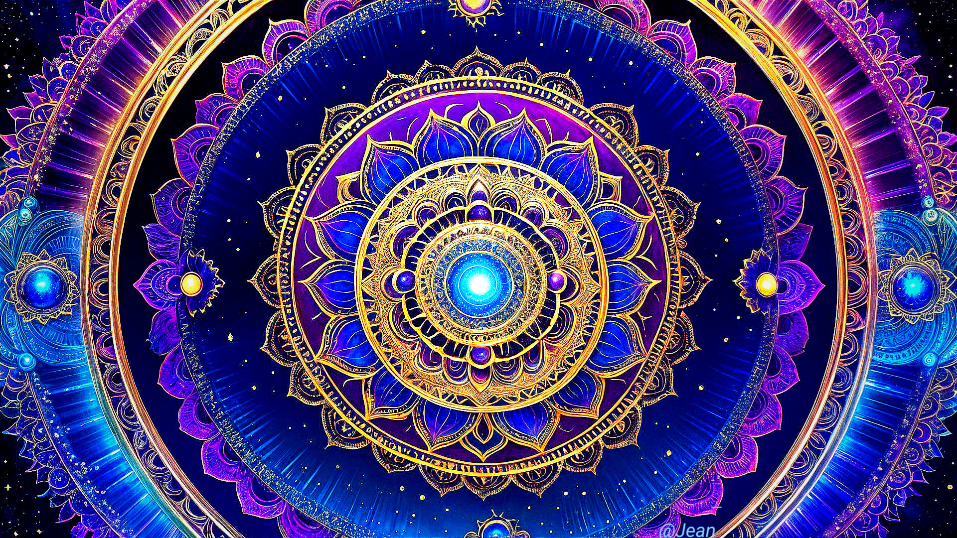 Intricate Mandala Design with Vibrant Colors and Patterns
