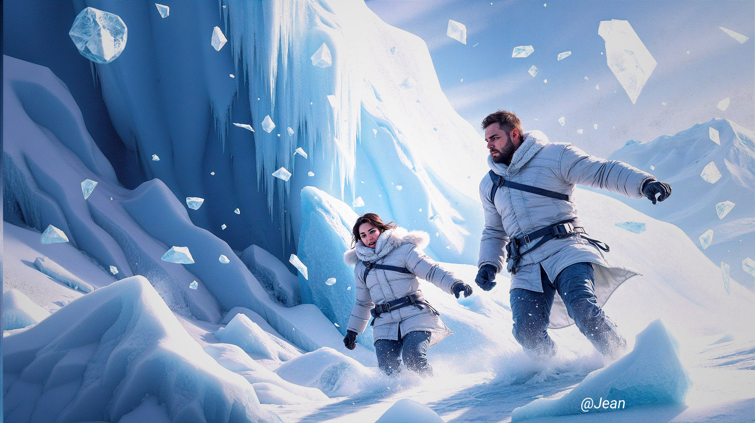 Explorers Journey Through Icy Wonderland