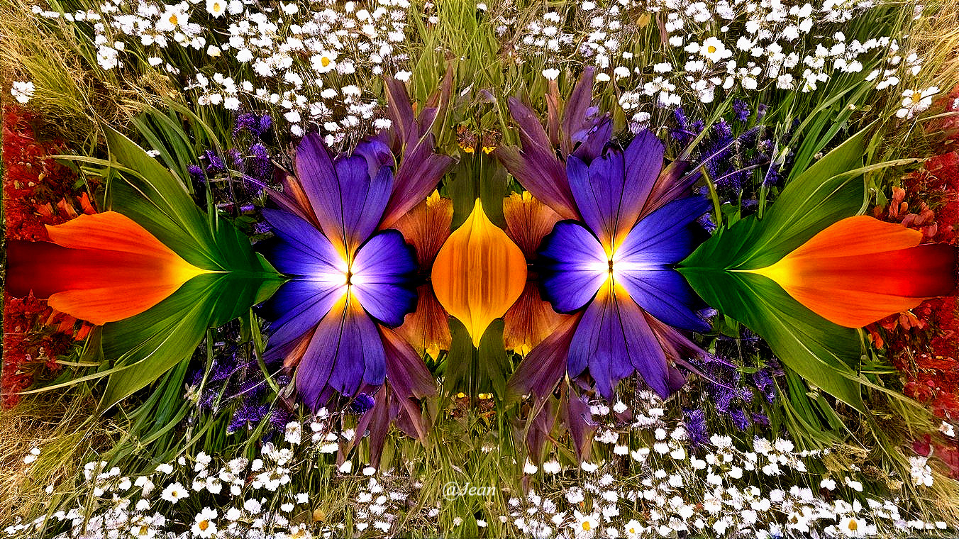 Vibrant Floral Arrangement with Purple and Orange Flowers