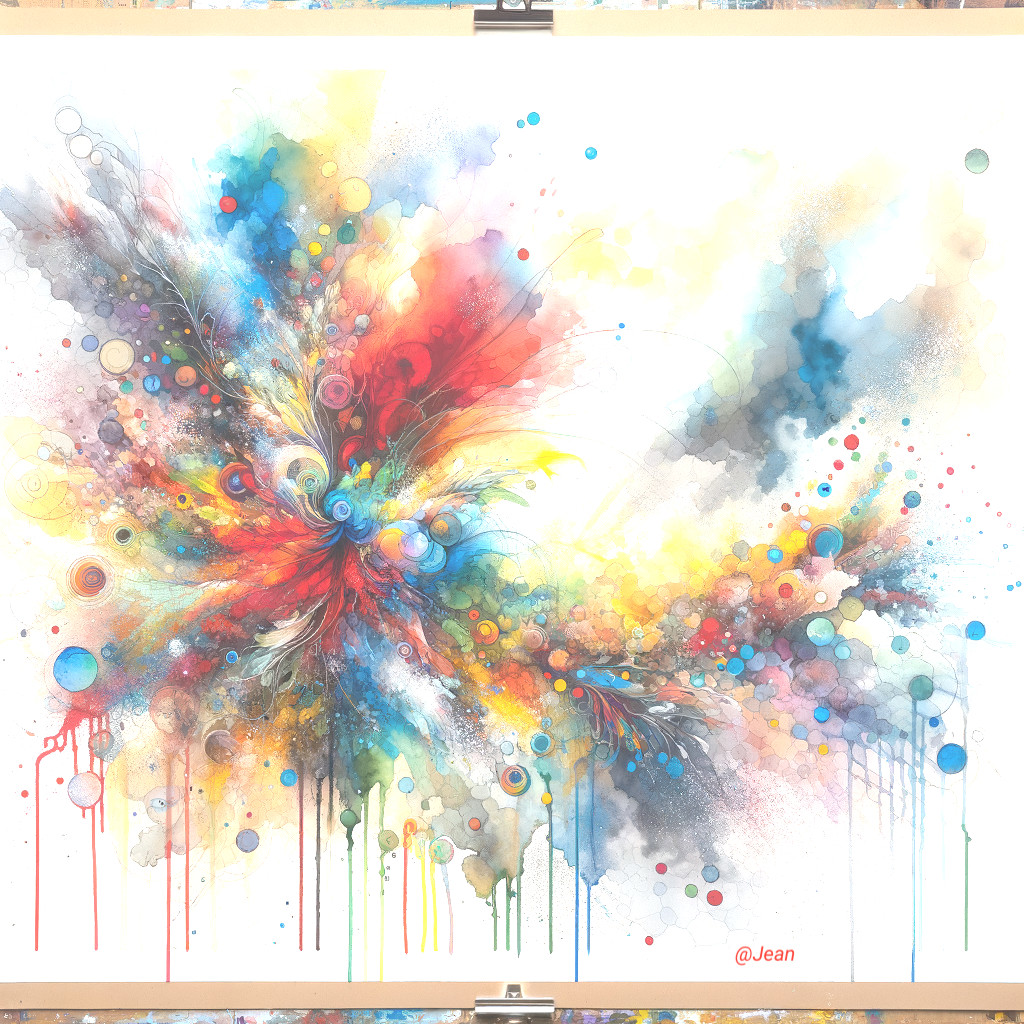 Colorful Swirls: An Energetic Abstract Delight
