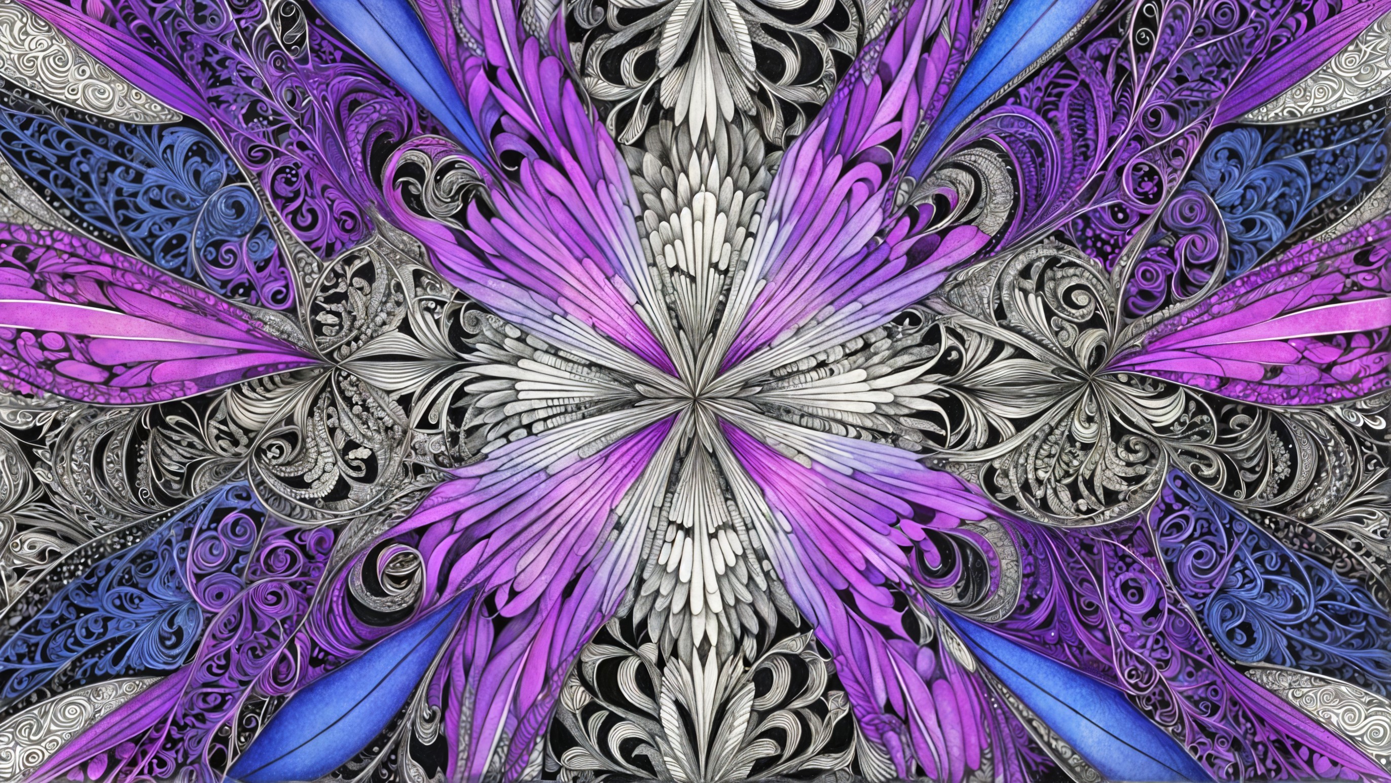 Intricate Symmetrical Design with Vibrant Colors