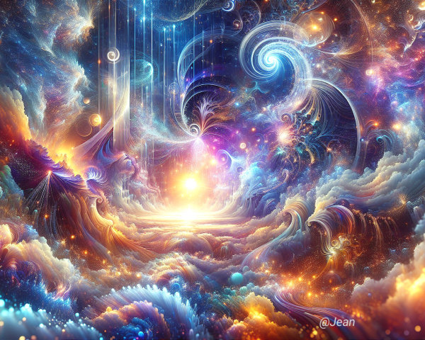 Vibrant Cosmic Scene with Galaxies and Nebulas