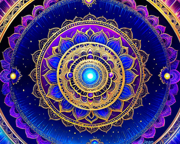 Intricate Mandala Design with Vibrant Colors and Patterns
