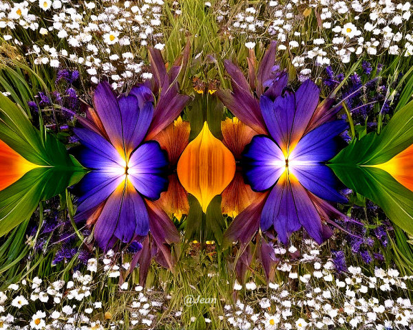 Vibrant Floral Arrangement with Purple and Orange Flowers
