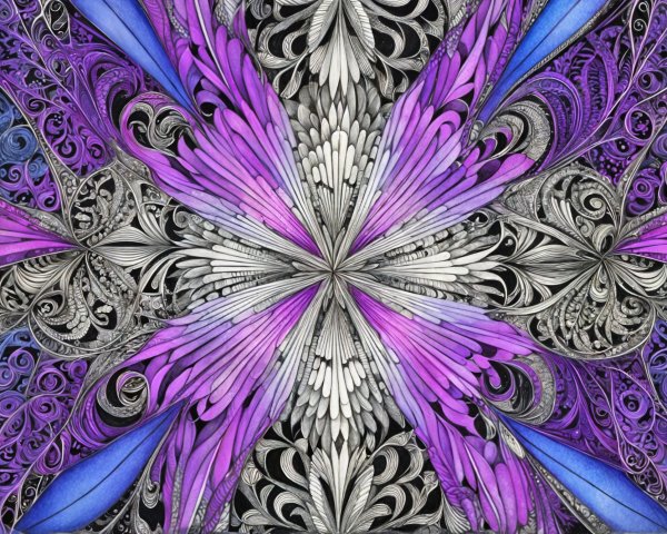 Intricate Symmetrical Design with Vibrant Colors
