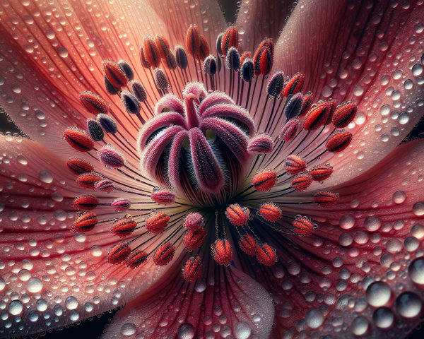 Close-up of a vibrant flower with intricate details