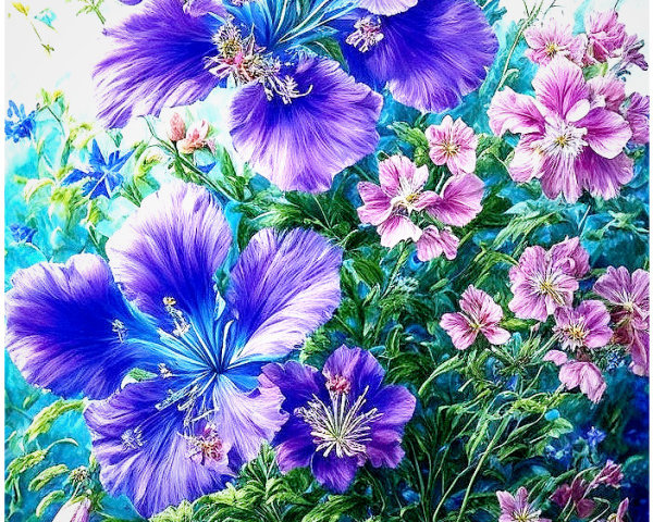 Vibrant Flower Arrangement with Bold Colors and Texture