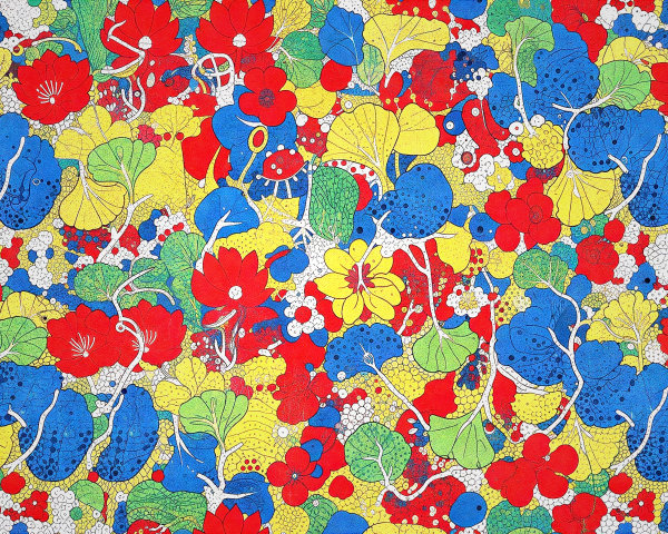 Vibrant Abstract Floral Pattern Wallpaper Design