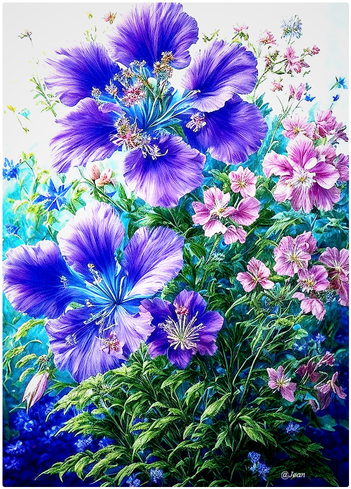 Vibrant Flower Arrangement with Bold Colors and Texture