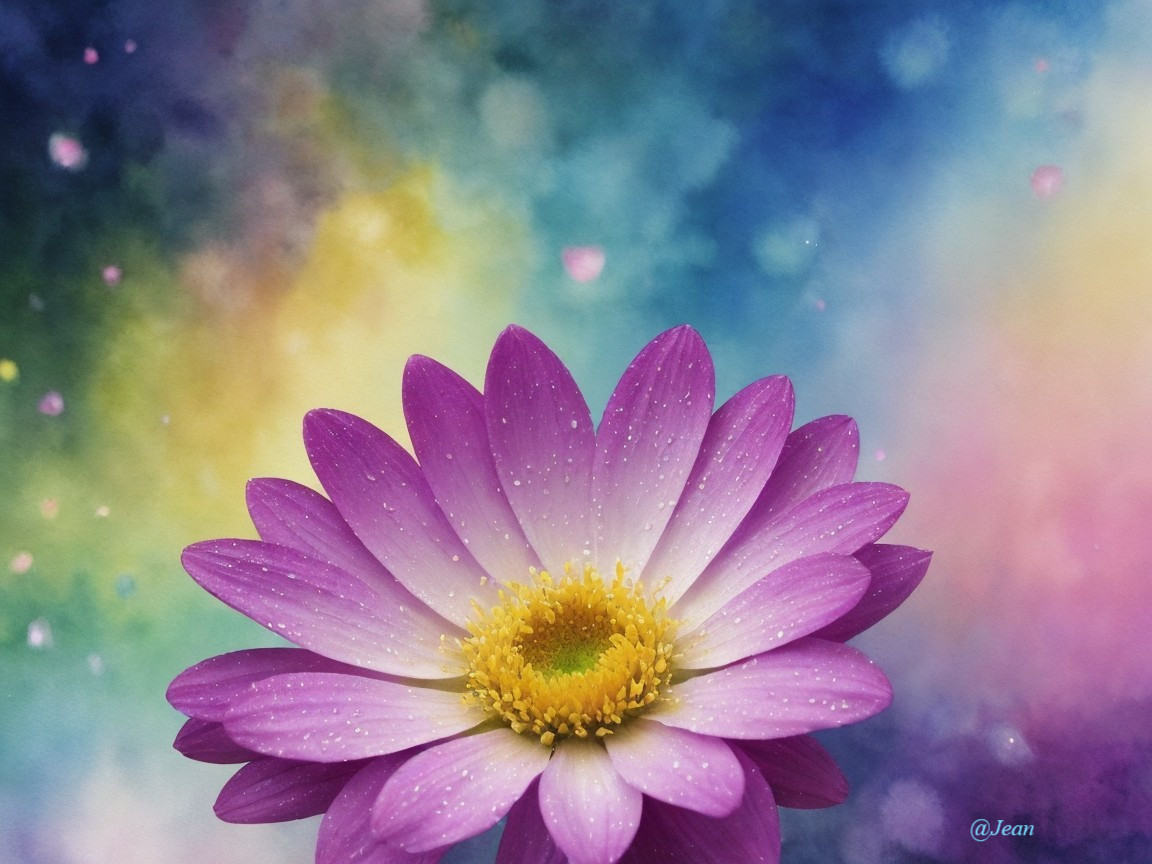 Vibrant Purple Lotus Flower in Dreamy Background