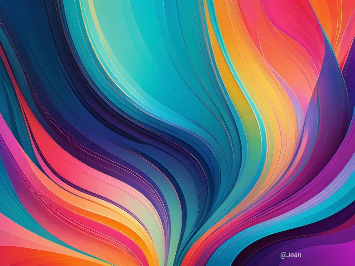 Vibrant Abstract Design with Flowing Color Waves