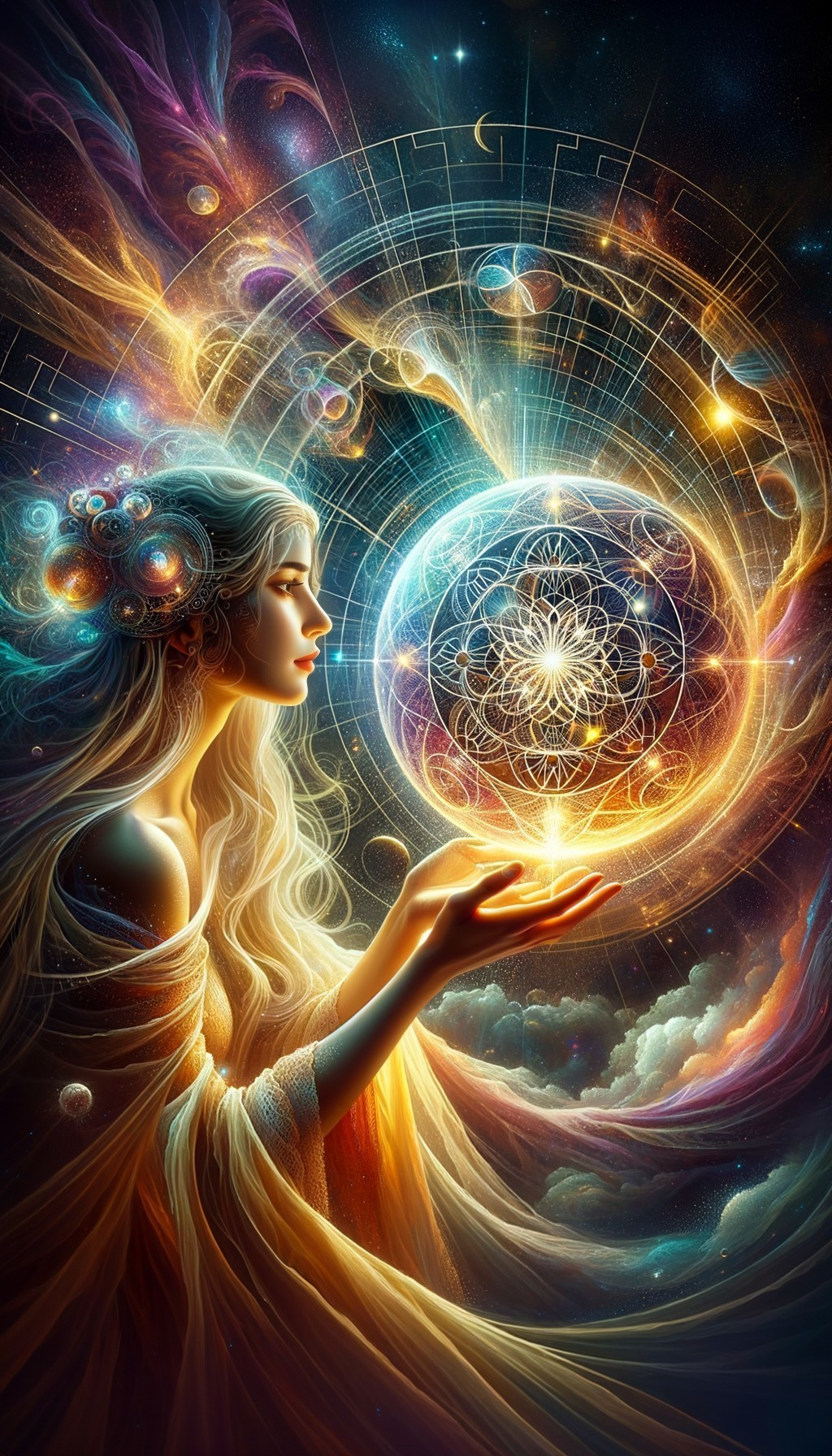 Mystical Celestial Being and Cosmic Wonders