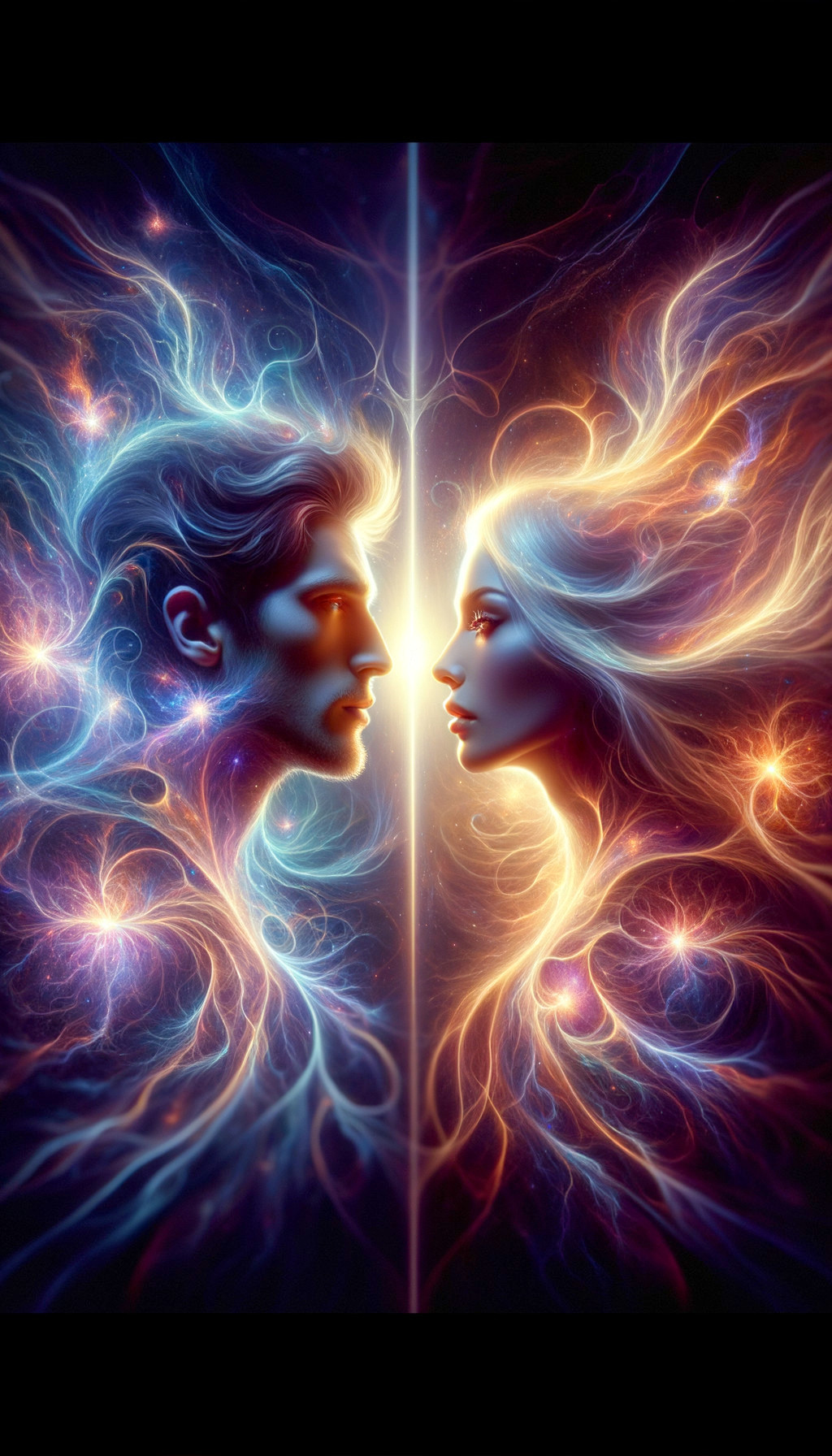 Ethereal Figures in Cosmic Colorful Connection