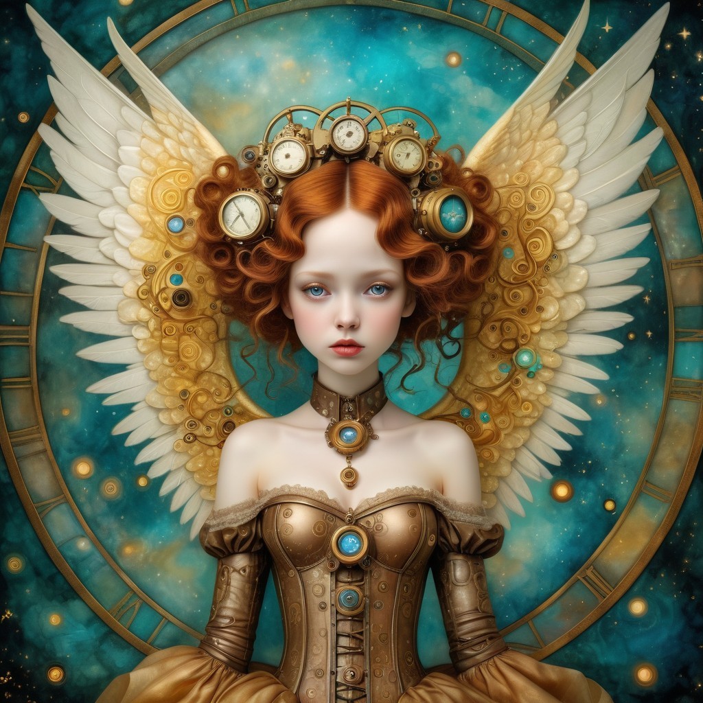 Fantasy Portrait of Woman in Steampunk Outfit
