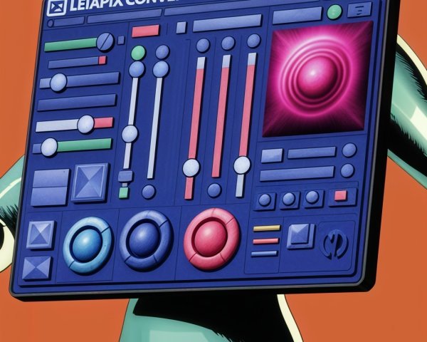 Futuristic Figure with Metallic Skin and Control Panel