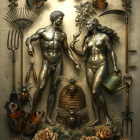 Bronze Relief of Nature and Fertility Figures