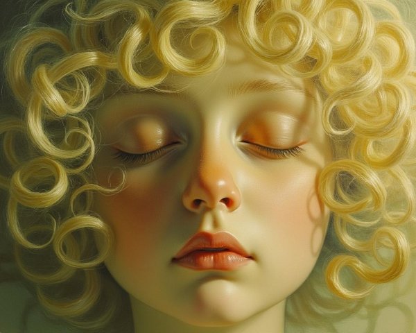 Close-Up of a Serene Young Face with Delicate Features