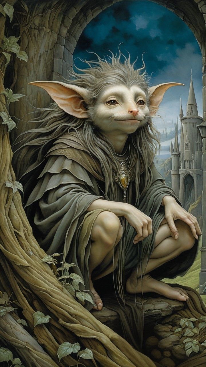 Whimsical Creature in a Magical Forest Setting
