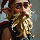 Young woman in blue gown with braided hair and flowers