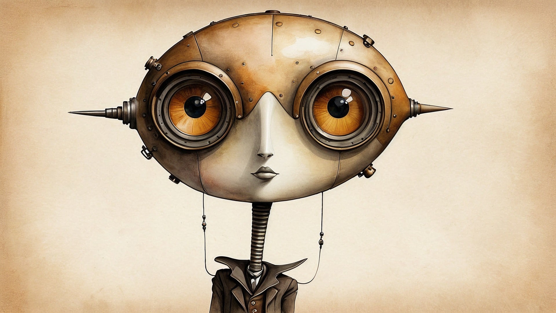 Whimsical Steampunk Character with Gears and Style