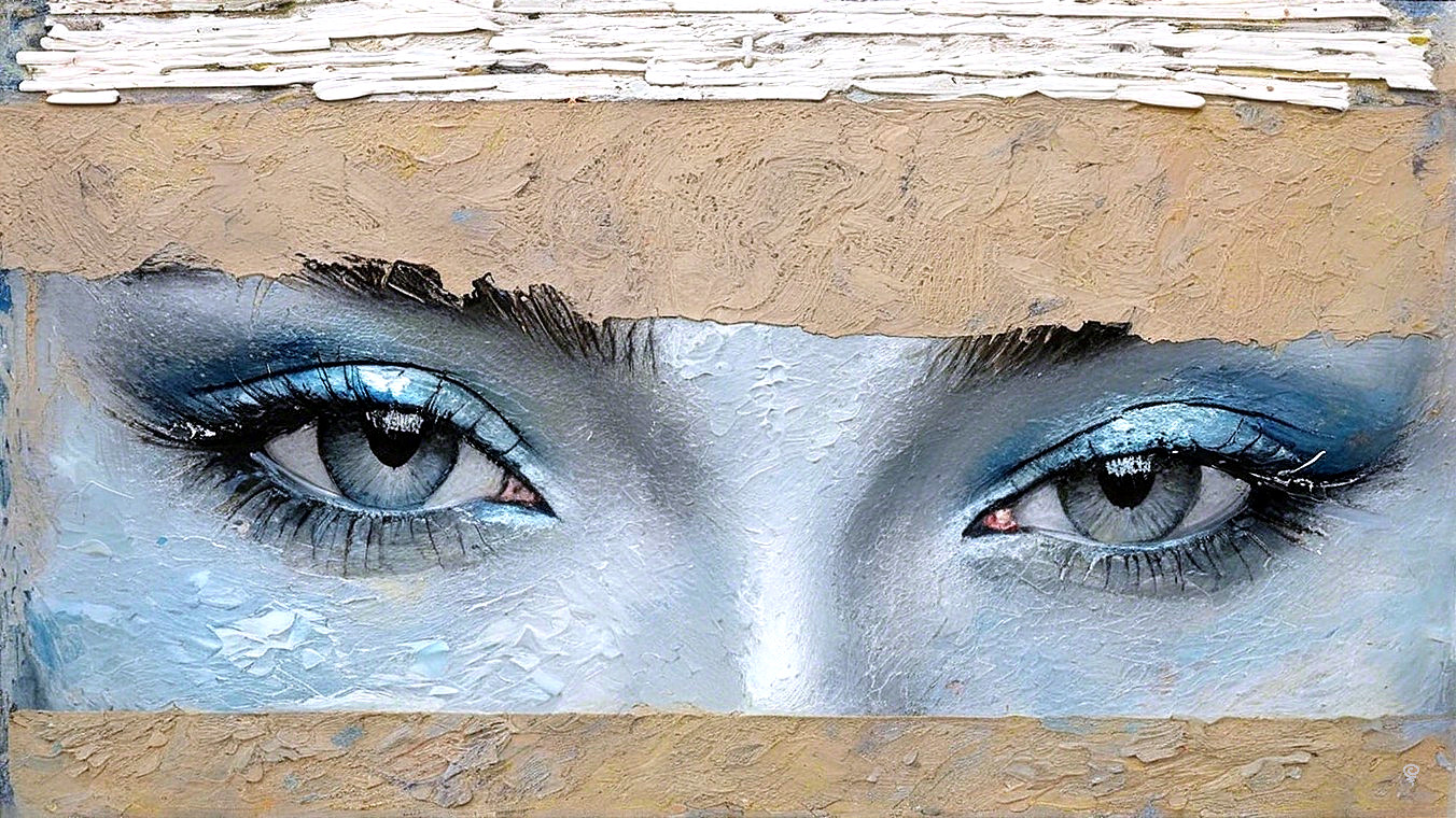 Close-Up of Captivating Eyes with Textured Background