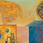 Surreal Artwork of Figure on Water with Clock