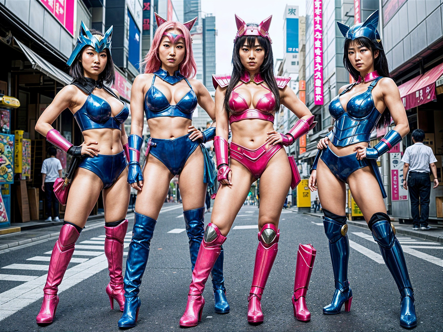 Futuristic Female Characters in Urban Setting