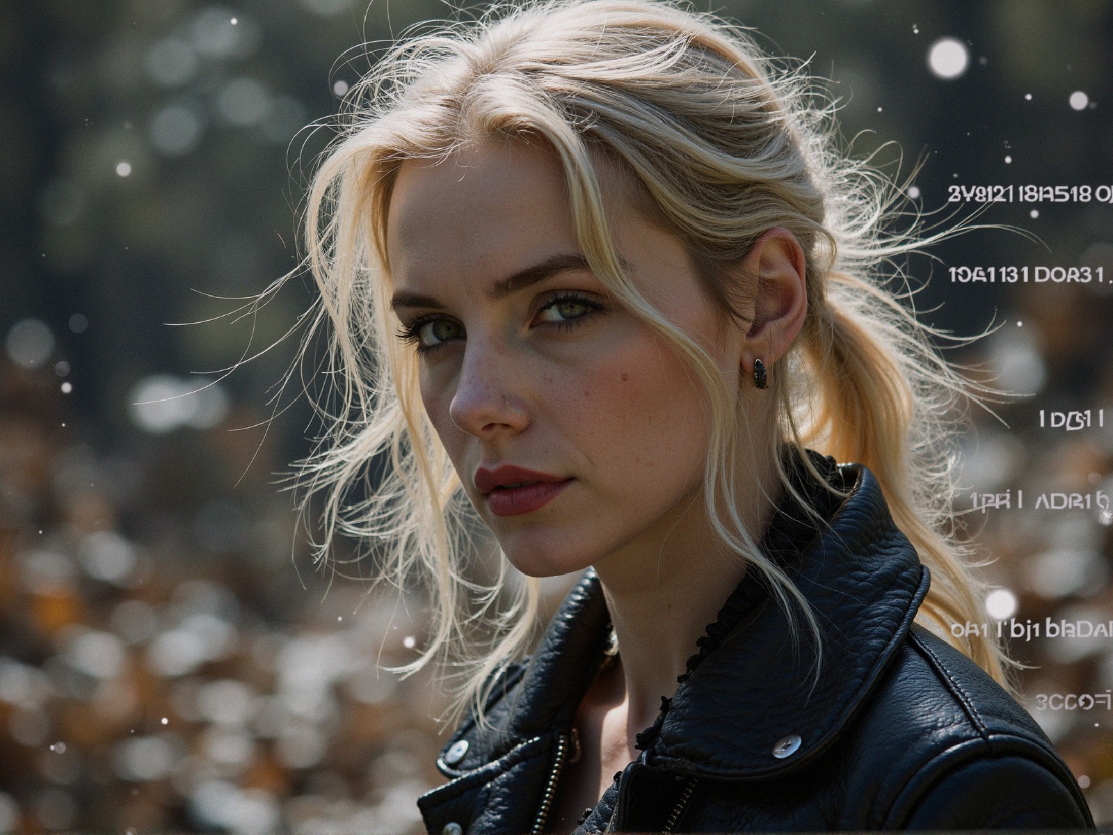 Close-Up of Young Woman with Blonde Hair and Jacket