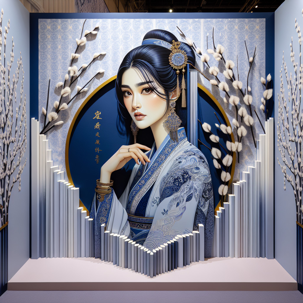 Stylized Portrait of Woman in Traditional Attire
