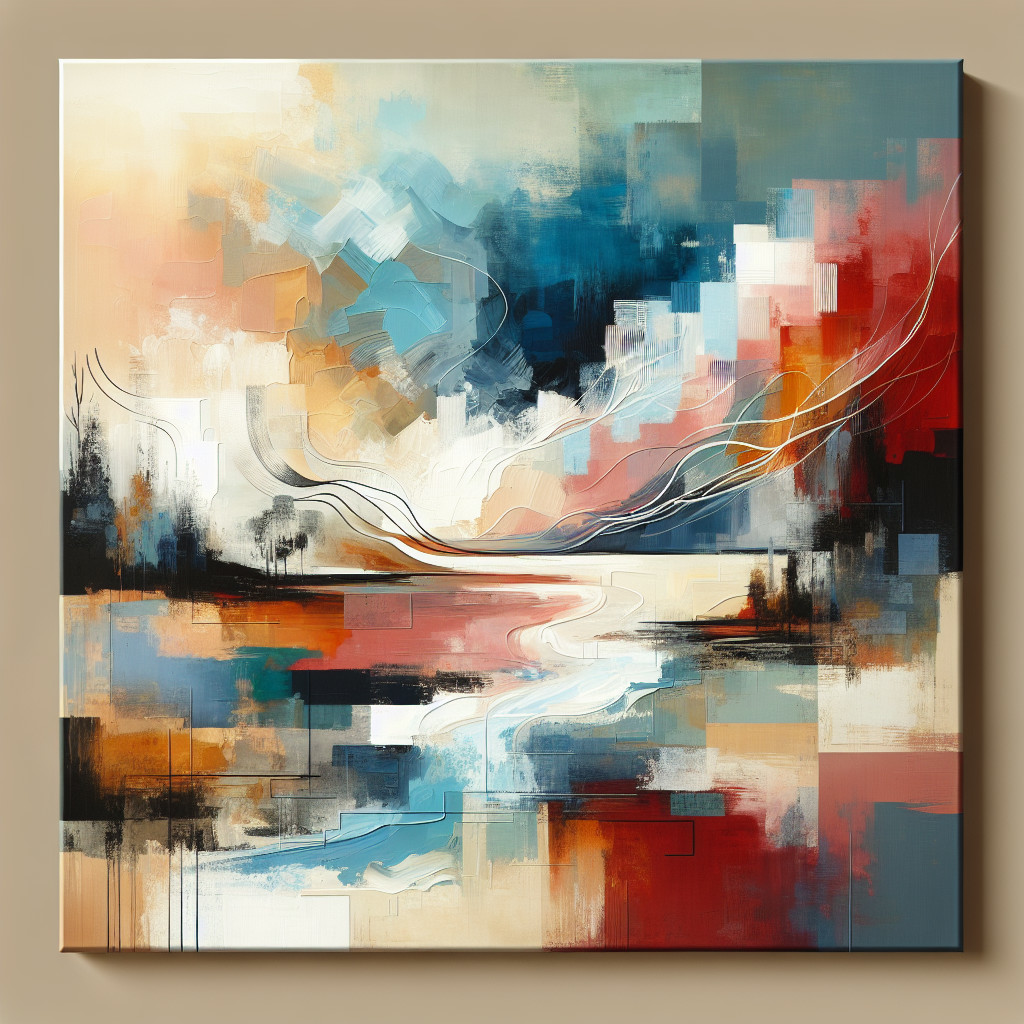 Vibrant Abstract Artwork with Colorful Brushstrokes