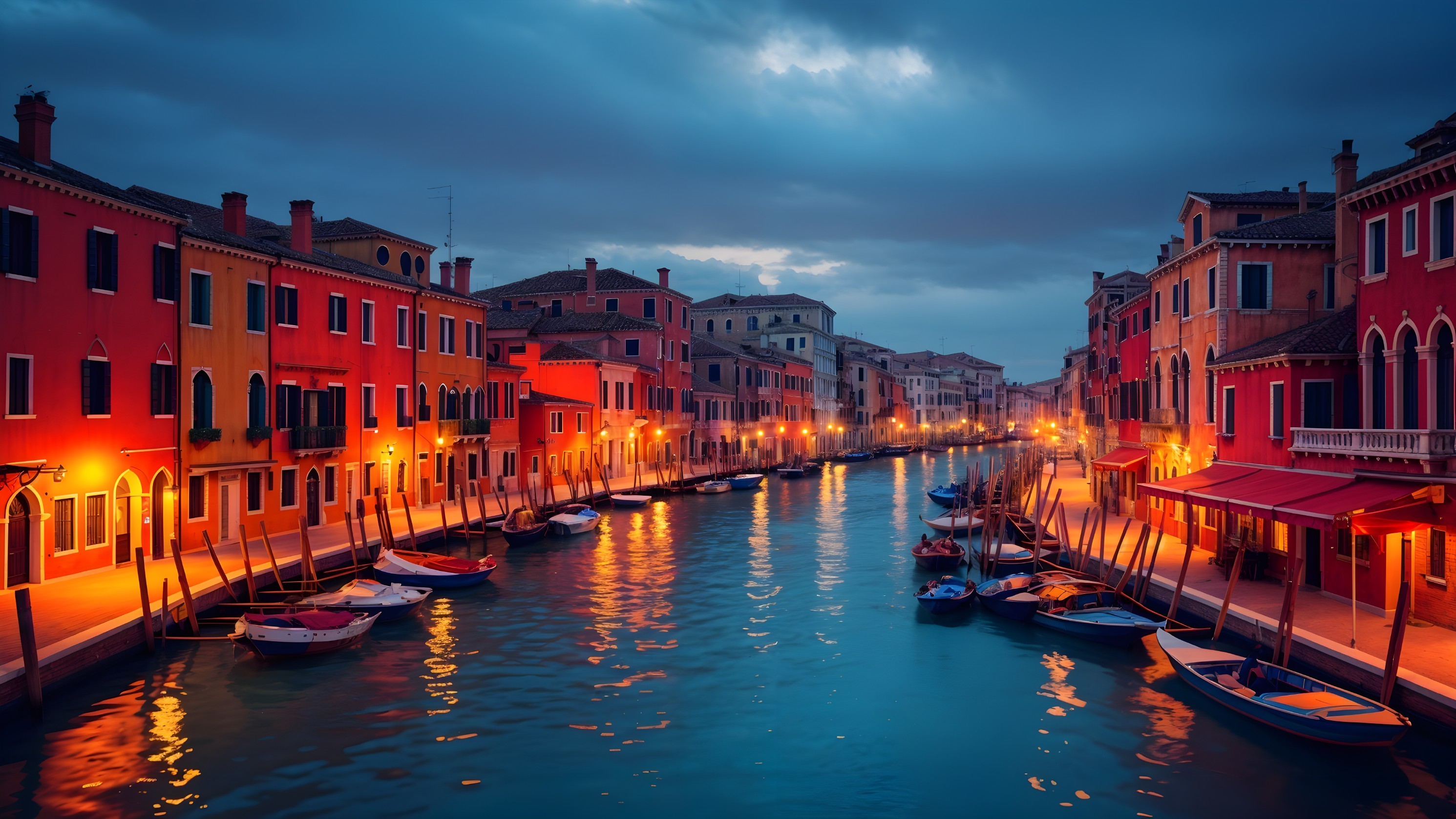 Tranquil Evening Scene in a Venetian Canal