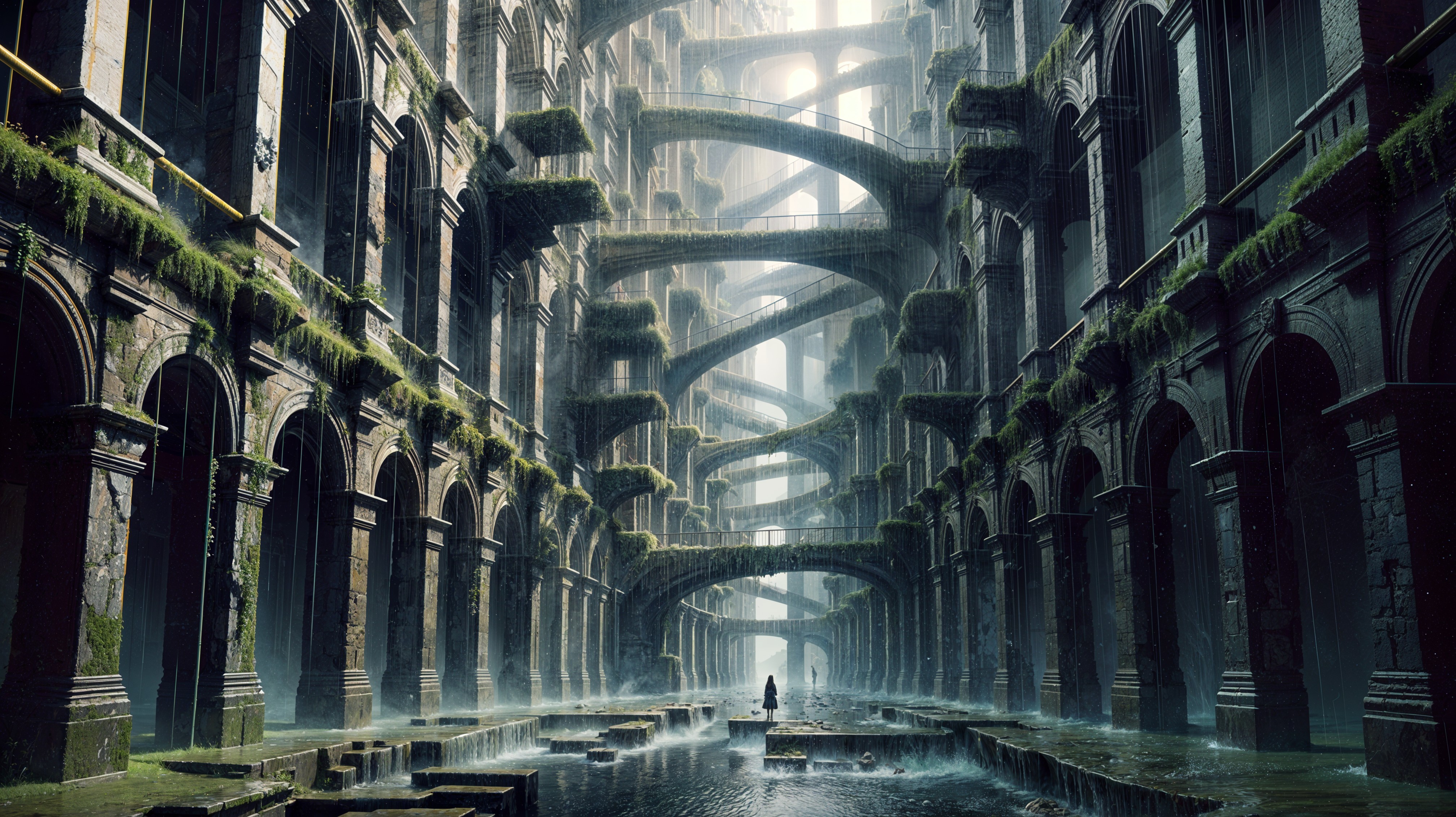 Abandoned Architectural Marvel Surrounded by Nature