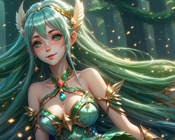 Mystical Character in Enchanting Forest Setting