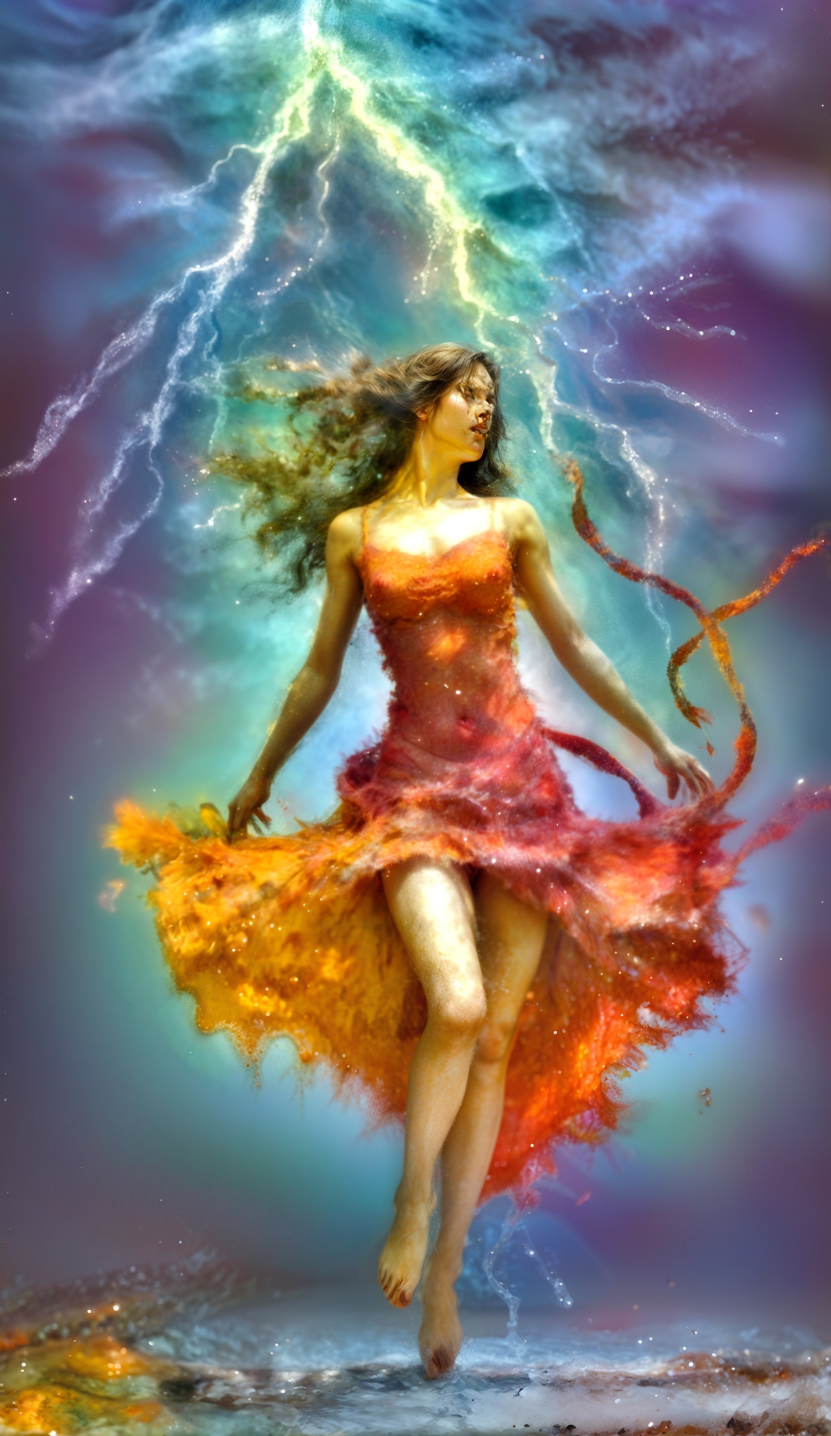 Dancing Through Cosmic Flames and Colors