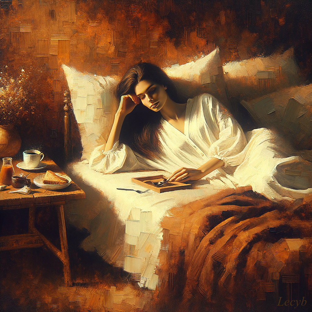 Young Woman Reading on Bed in Cozy Atmosphere