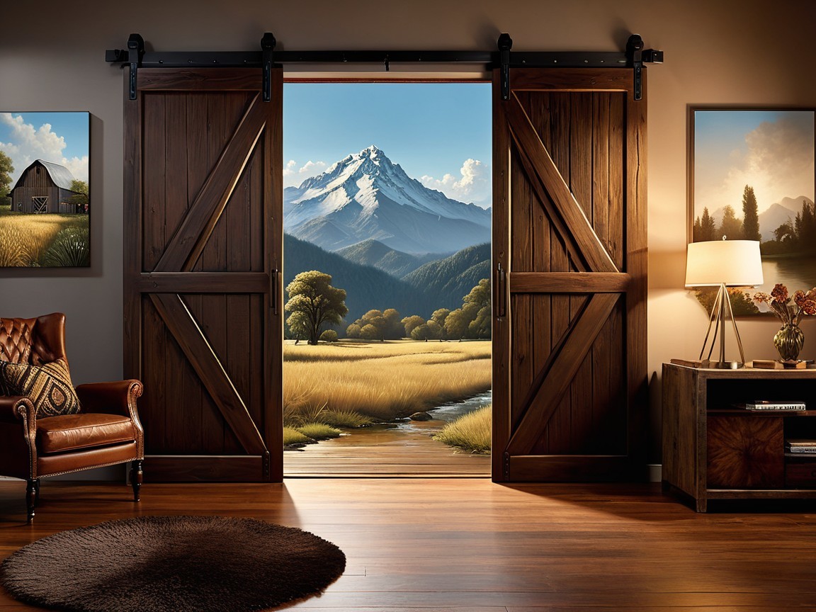 Cozy Rustic Room with Mountain View and Natural Elements