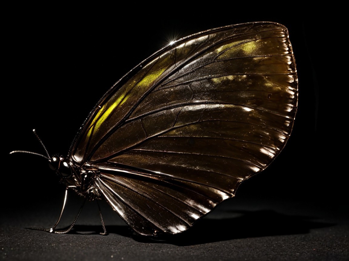 Detailed Butterfly Wing with Metallic Sheen