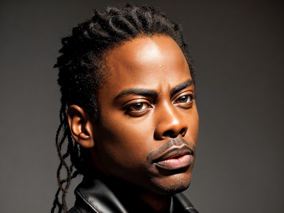 Close-Up Portrait of a Man with Dreadlocks and Depth