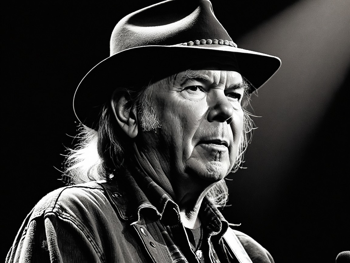 Close-Up Portrait of Older Man in Black and White