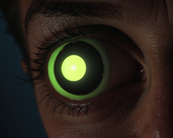 Close-Up of a Vibrant Green Human Eye Iris