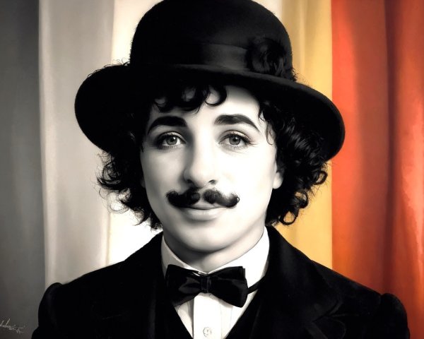 Vintage Black and White Portrait of a Young Man