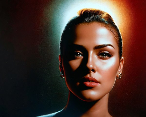 Close-up Portrait of a Young Woman with Radiant Skin