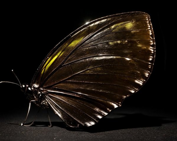 Detailed Butterfly Wing with Metallic Sheen