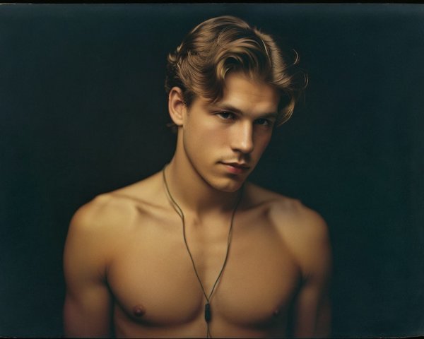 Close-Up Portrait of a Young Man with Tousled Hair