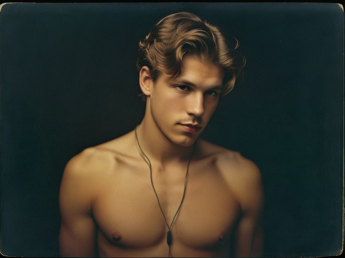 Close-Up Portrait of a Young Man with Tousled Hair