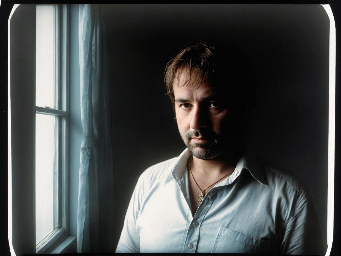 Man in Softly Lit Room with Contemplative Expression