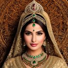 Portrait of a woman in traditional jewelry and attire